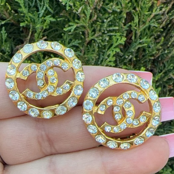 CHANEL Jewelry - Vintage CHANEL Earrings with Crystals